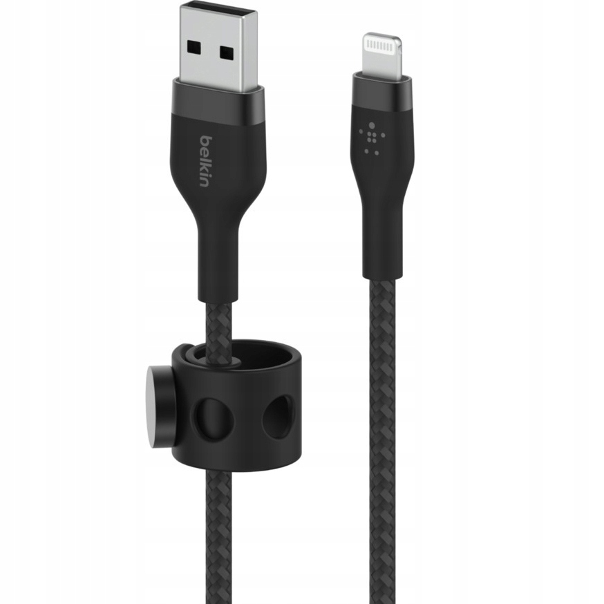Belkin Kabel Boost Pro Flex Usb-a do Lightning Nylonowy oplot Czarny 1m