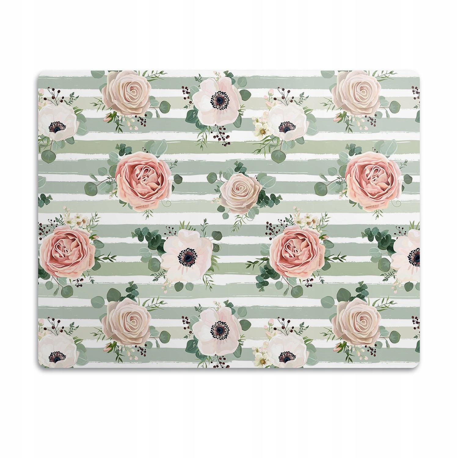 Ochranná podložka pod misky Růže pozadí pruhy 90x60 cm