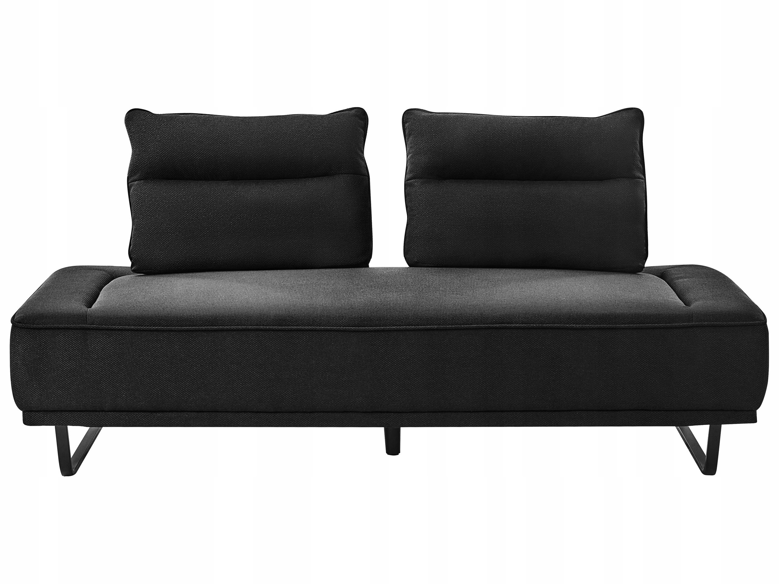 Sofa tapicerowana 2-osobowa czarna