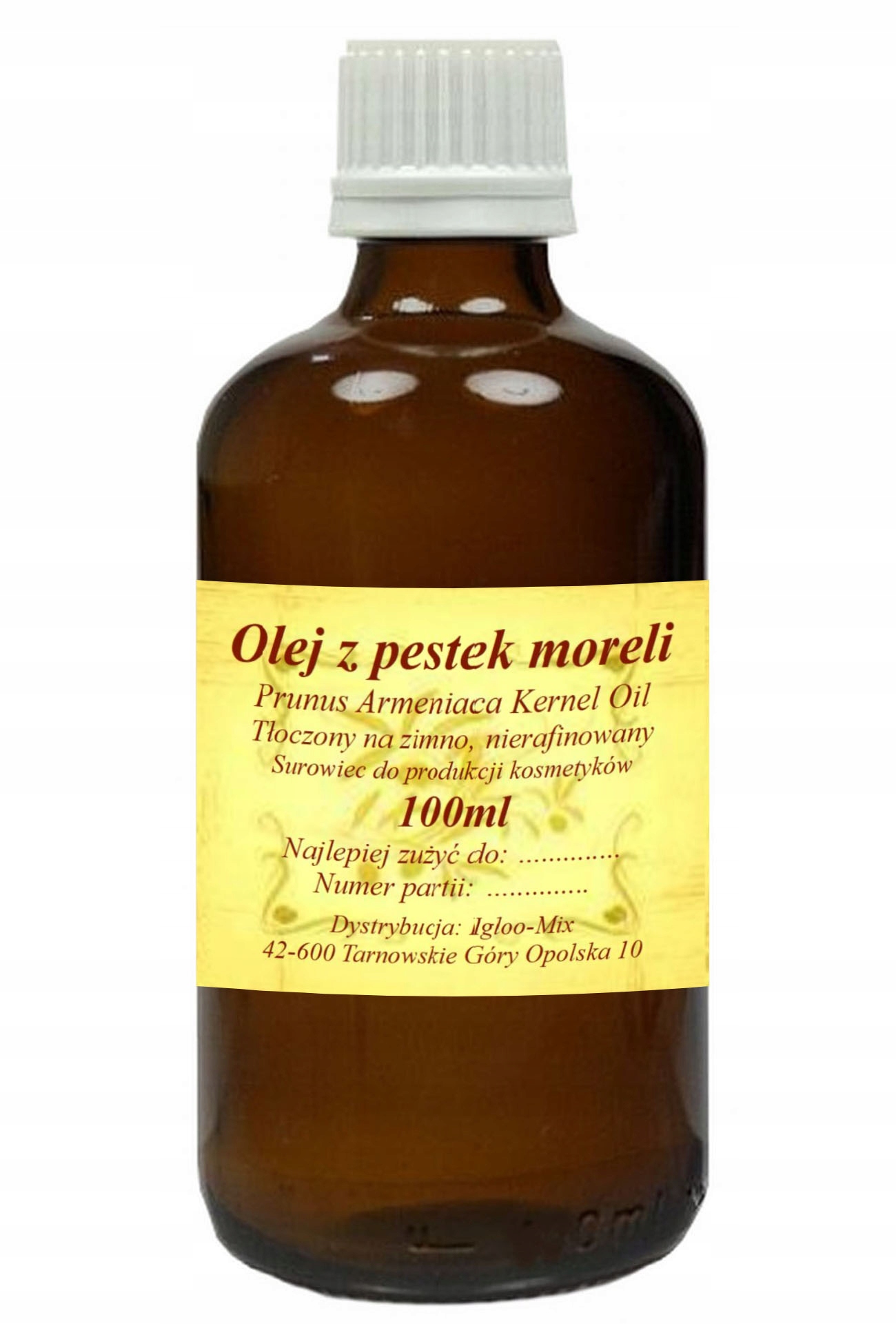 

Olej z Pestek Moreli 100ml morelowy zimnotłoczony