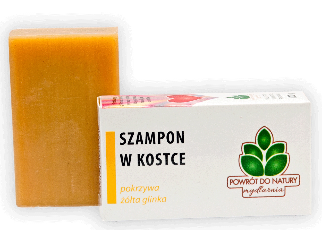 

Szampon Do Włosów W Kostce pokrzywa żółta glinka