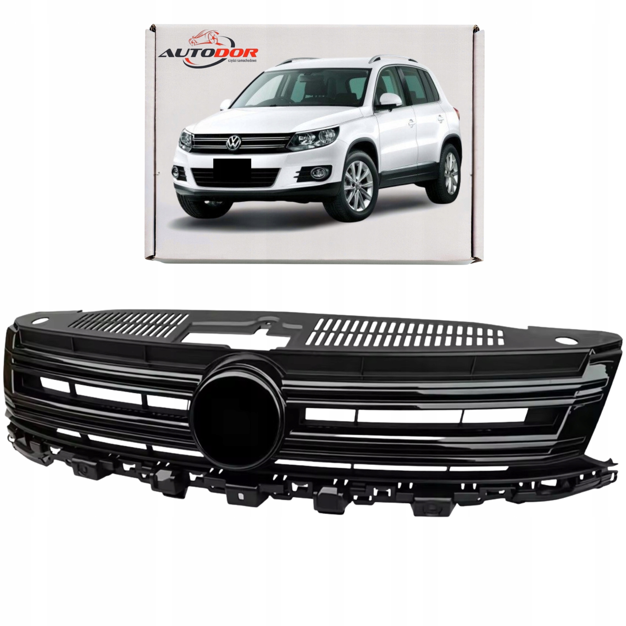 Volkswagen Tiguan 5N Fl 11- Gril Mřížka Středová Atrapa Černá 5N0853651J