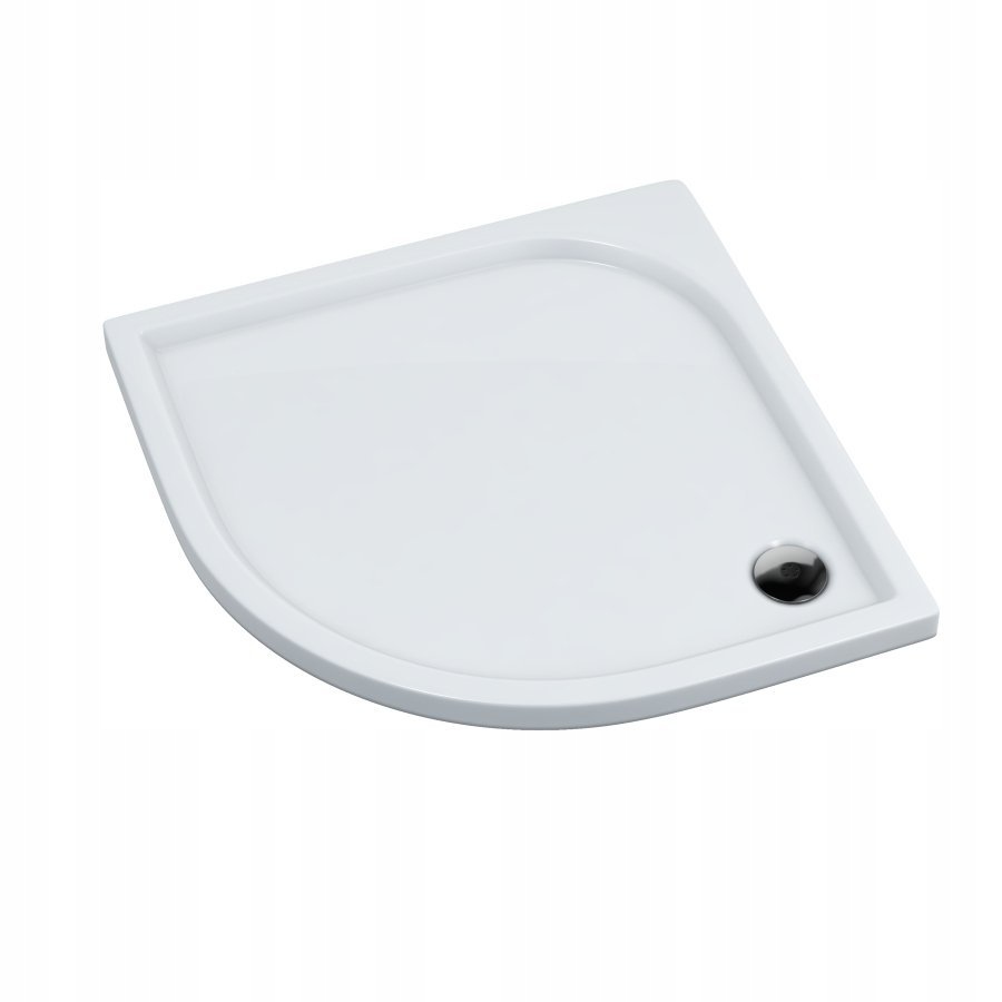 Půlkruhová sprchová vanička Schedline Canes 80x80 cm, kompozit Stonicryl