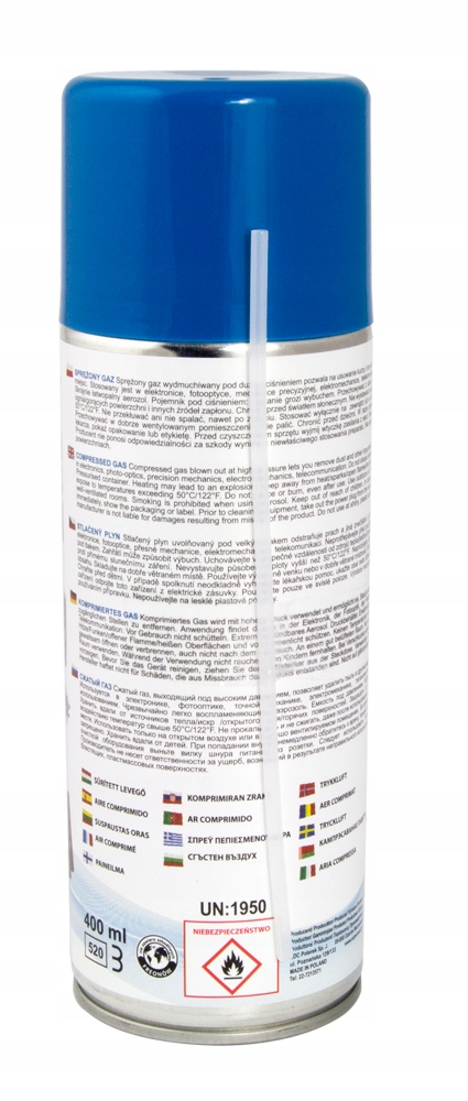 SPRĘŻONE POWIETRZE Z RURKA 400ml w puszce ES103 Producent Esperanza