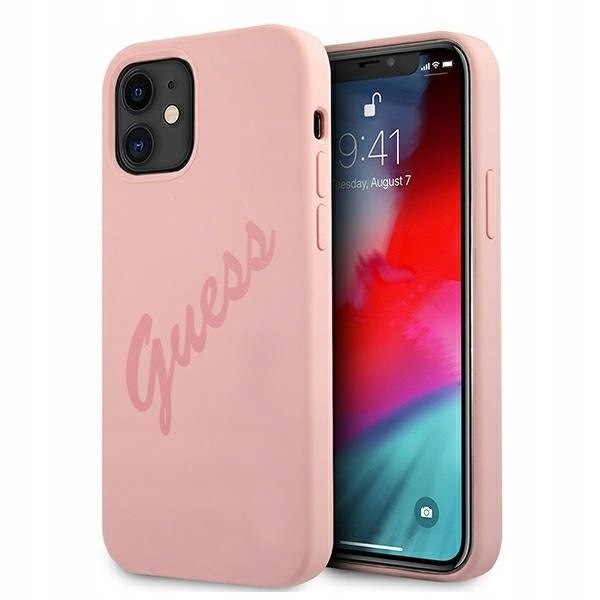 Guess GUHCP12SLSVSPI iPhone 12 mini5,4" różowy/pink hardcase Script Vi