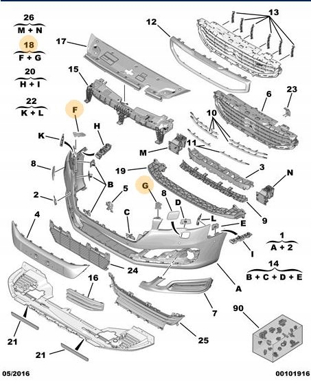 MOCOWANIE ZDERZAKA PRZEDNIEGO Strona zabudowy przód