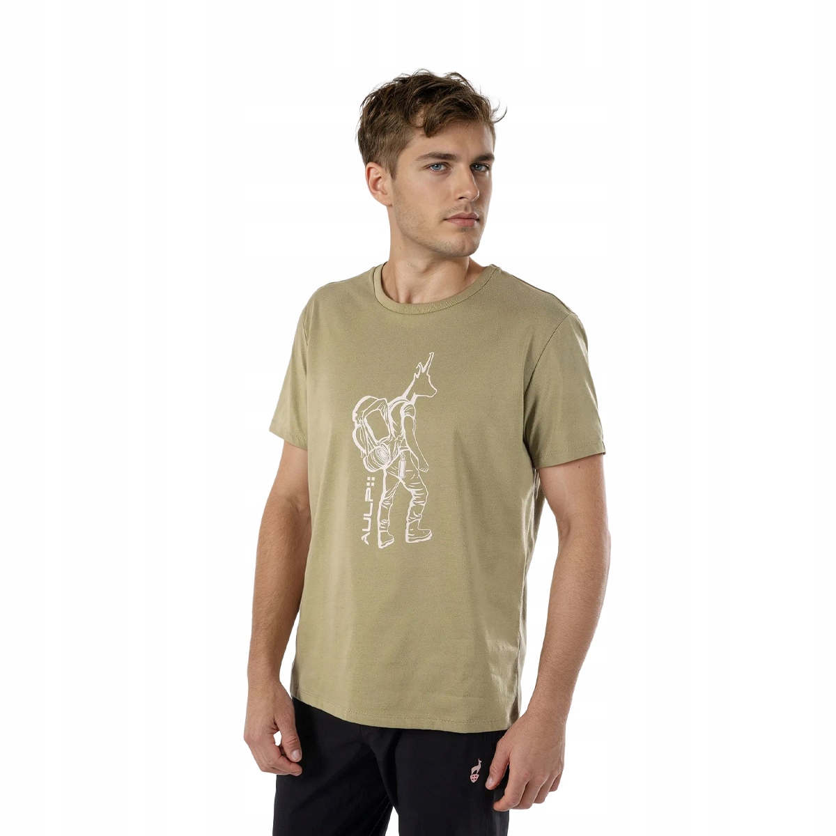 Pánské tričko Aulp Ticco bavlněný volný střih s potiskem XXL