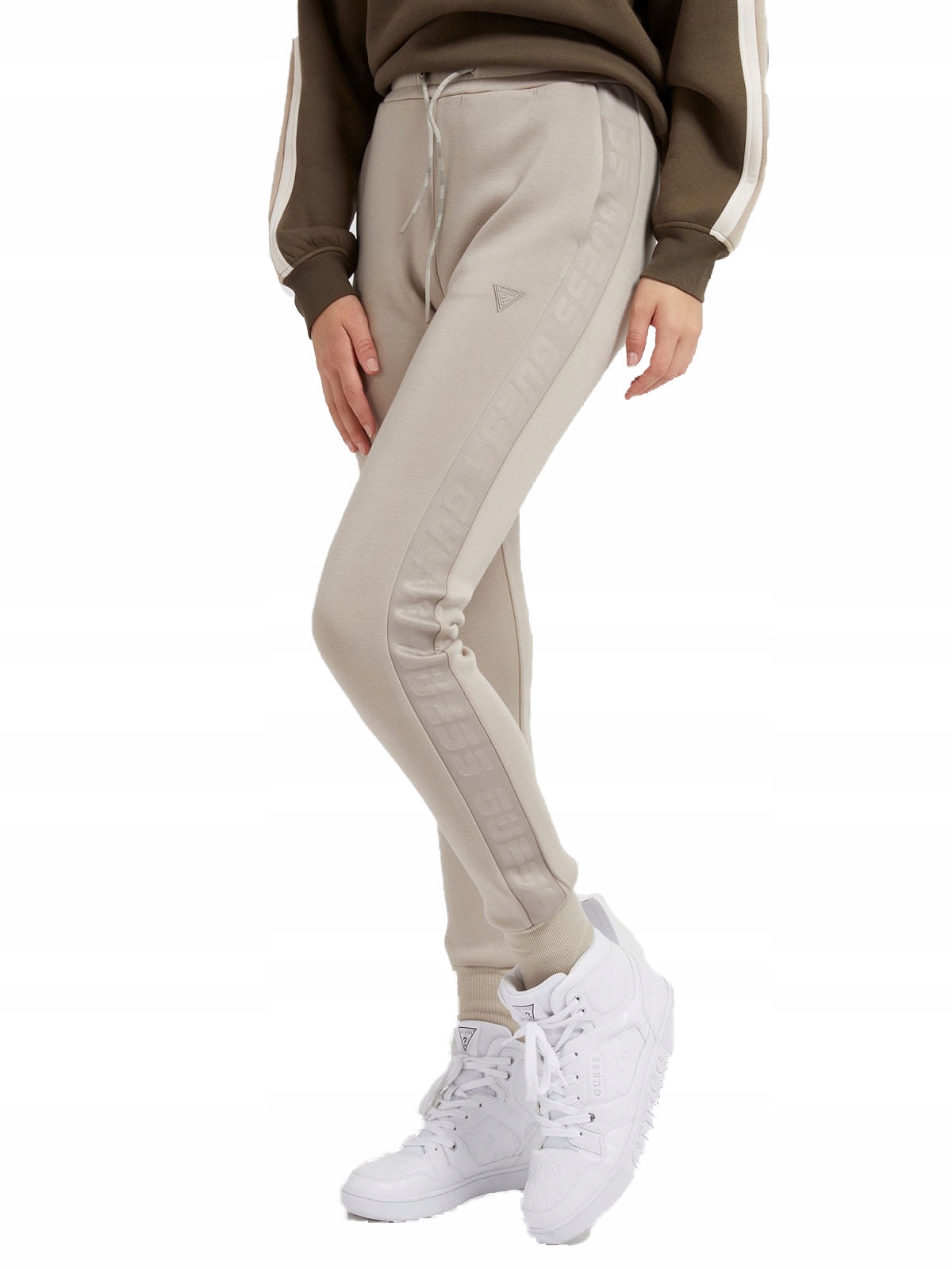

Guess Damskie Spodnie Dresowe Allie Scuba Beige rM
