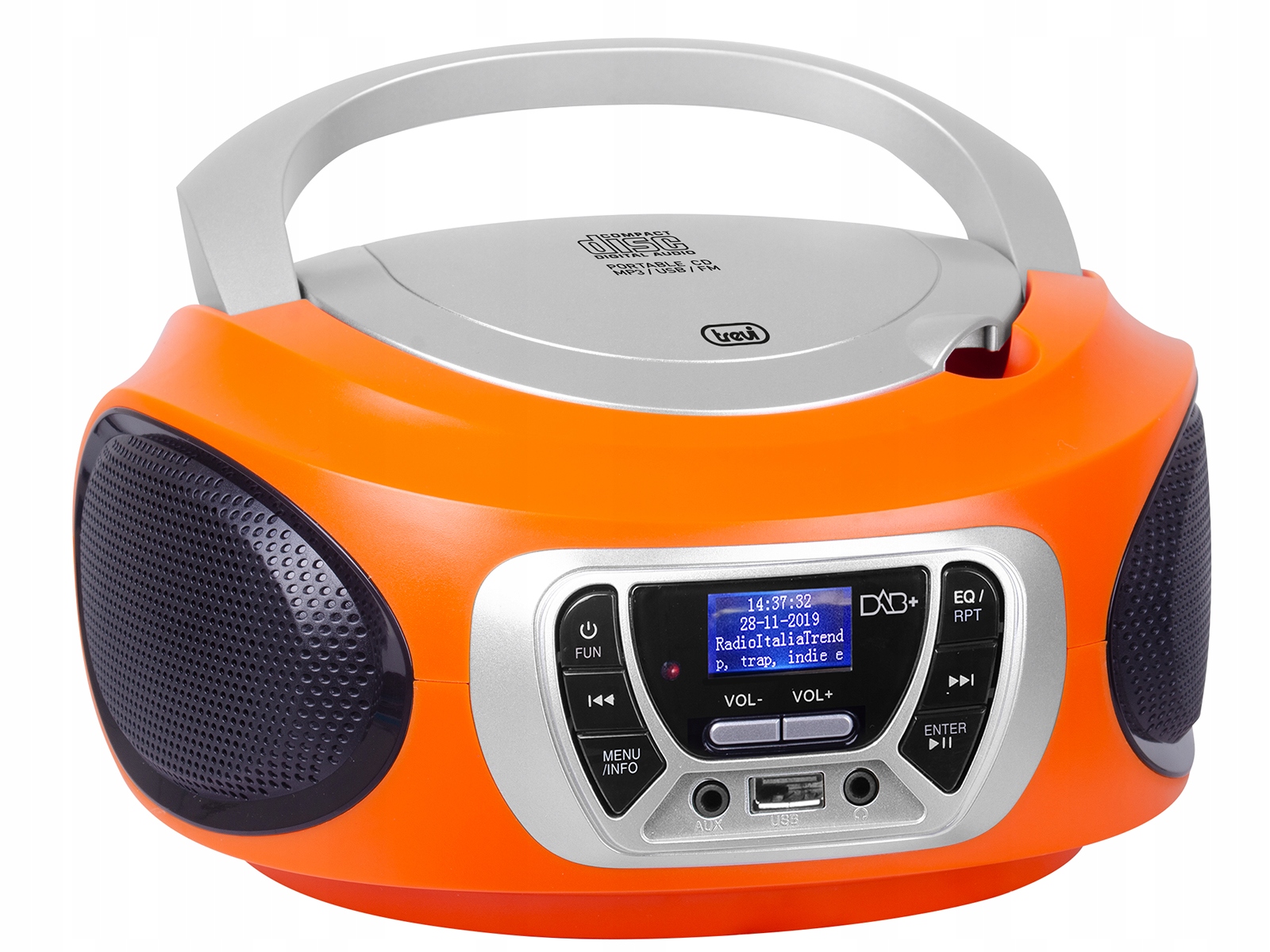 BOOMBOX ODTWARZACZ CD RADIO DAB USB MP3 AUX TREVI Kod producenta CMP51009