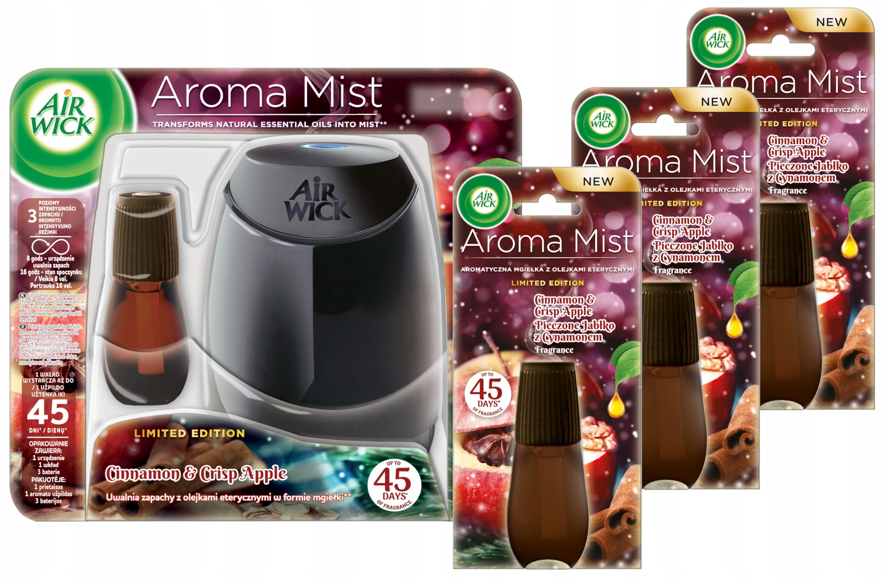 

Air Wick Essential Mist dyfuzor 4 x wkład 20 ml