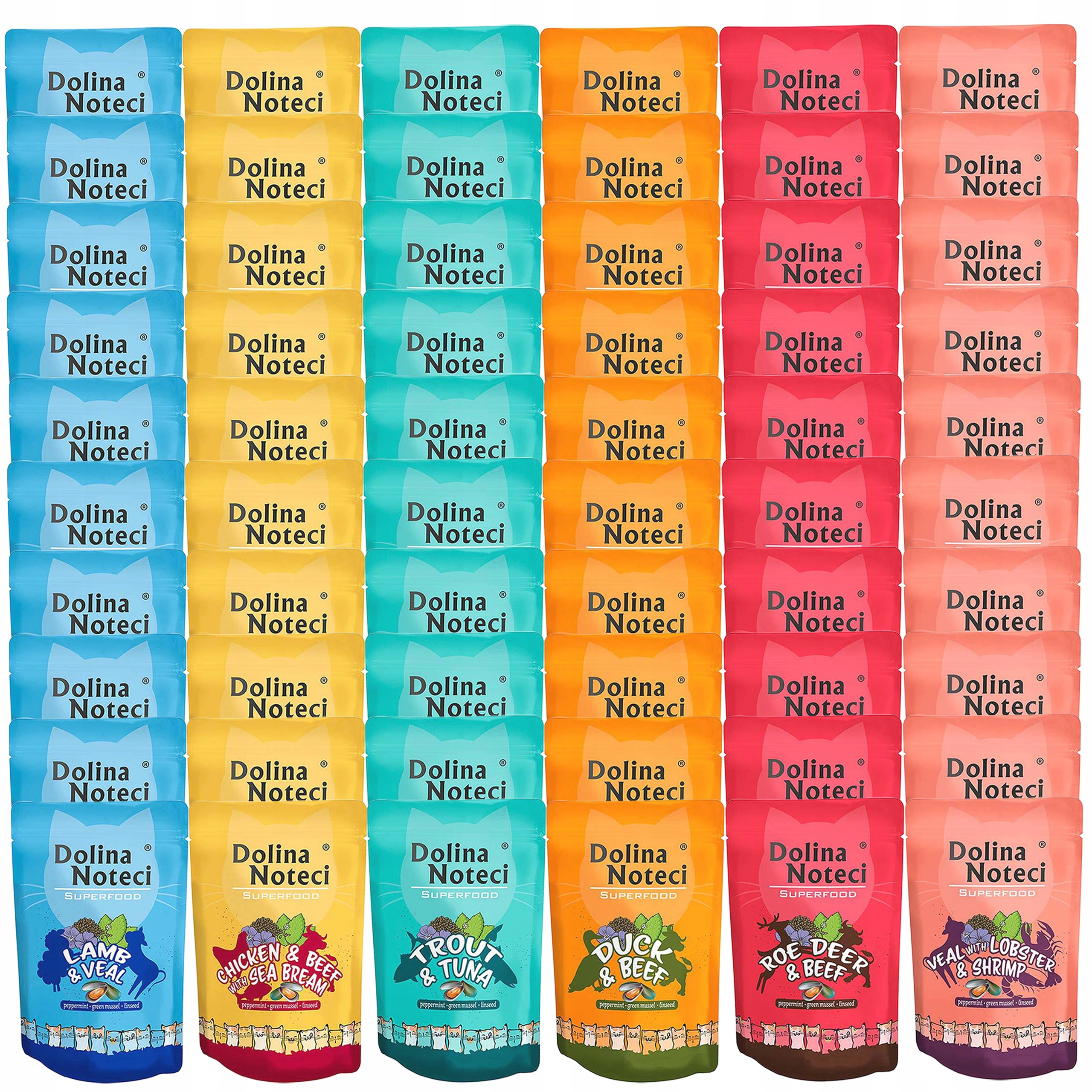 Levně Dolina Noteci Superfood krmivo pro kočky mix chutí 60 x 85 g bez obilovin