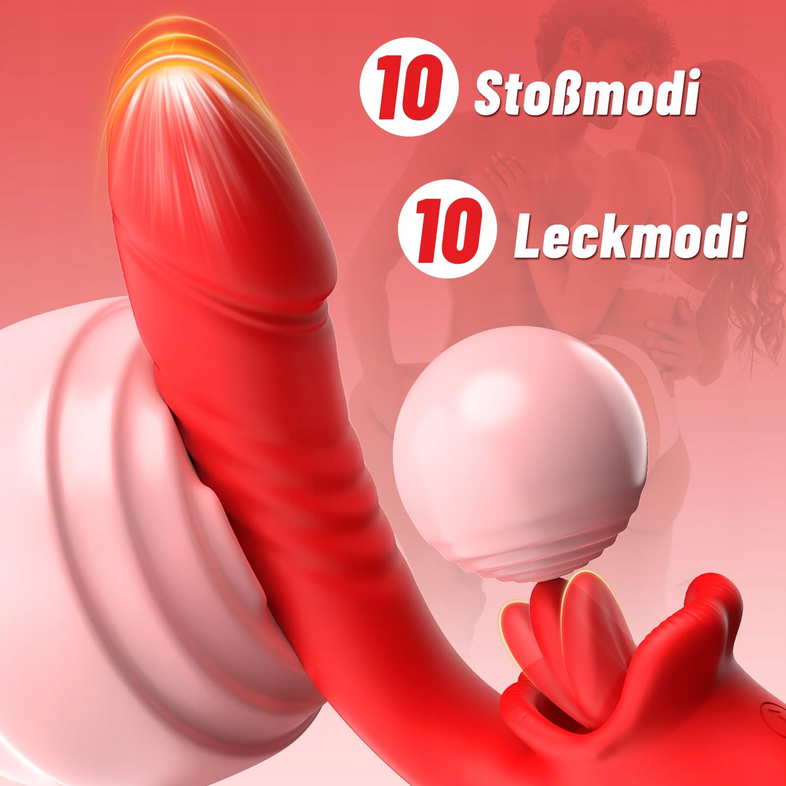 ZABAWKA DLA KOBIET Wibrator Z Funkcją Pchnięcia 10 Trybów Stymulacji — miniatura 3