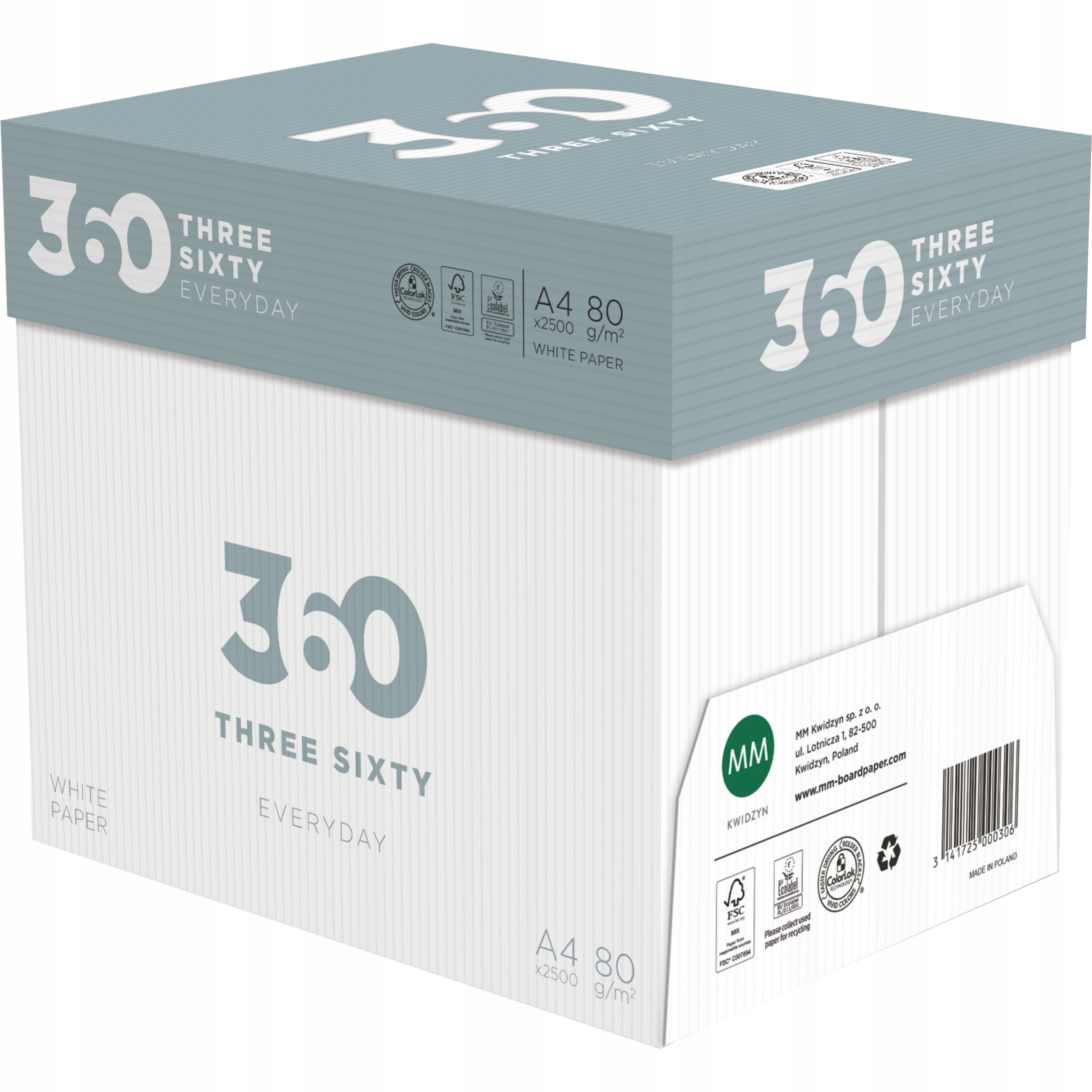 

Papier biały do drukarki 360 Everyday A4 80g 5ryz