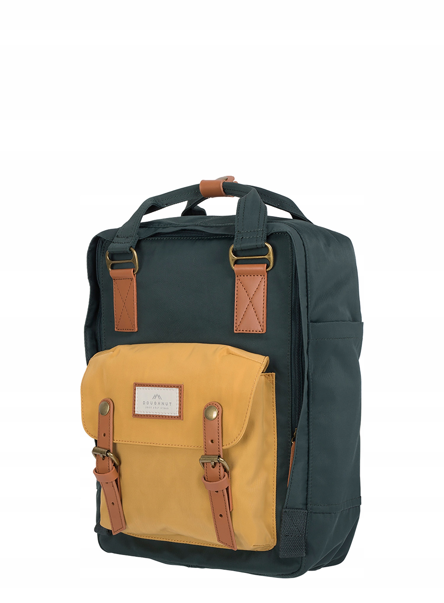 Batoh na notebook Donut Macaroon břidlicově zelený/žlutý