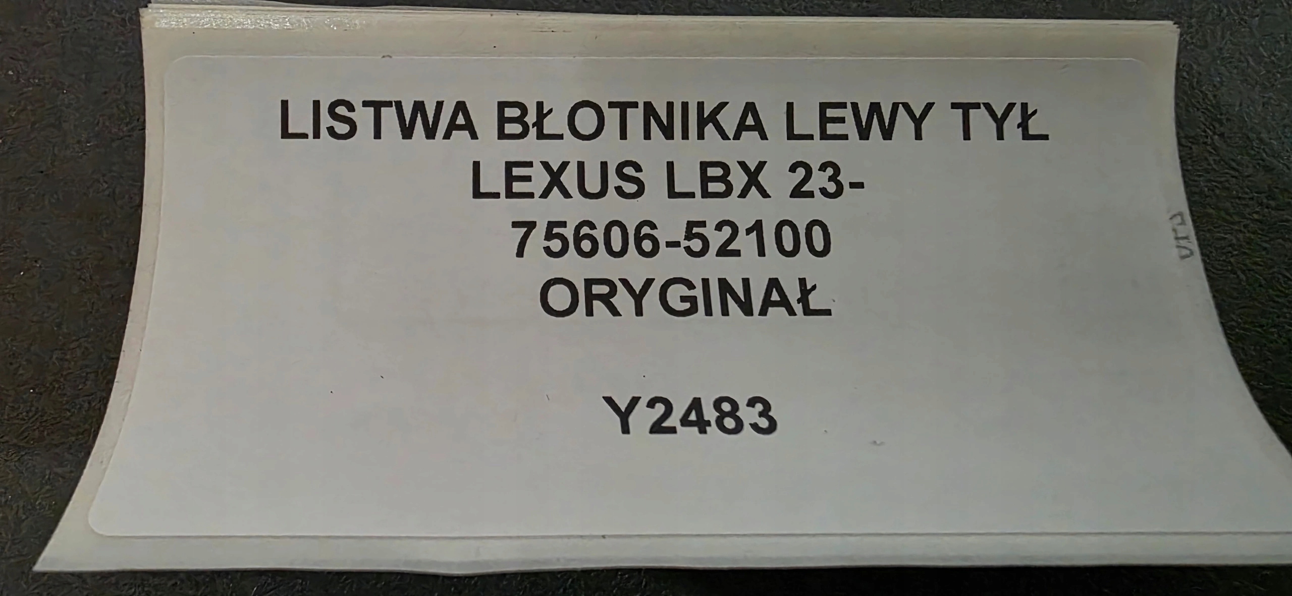 modanatura parafango sinistra posteriore LEXUS LBX 23- Originale 75606-52100