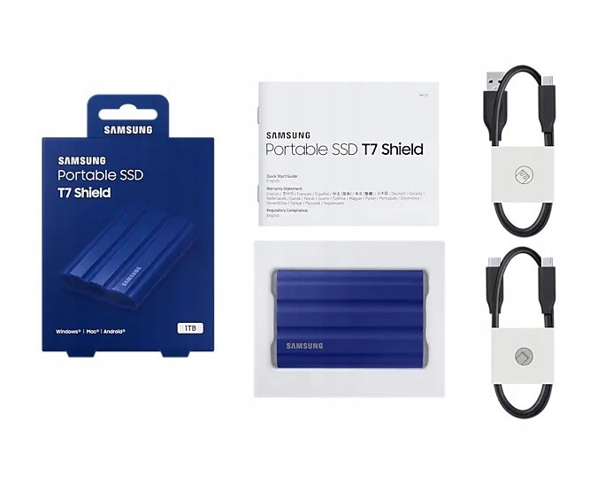Dysk Samsung T7 Shield 1TB niebieski MU-PE1T0R/EU Interfejs USB 3.2