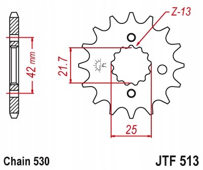 JT ZĘBATKA PRZEDNIA JTF513.15 Producent JT Sprockets
