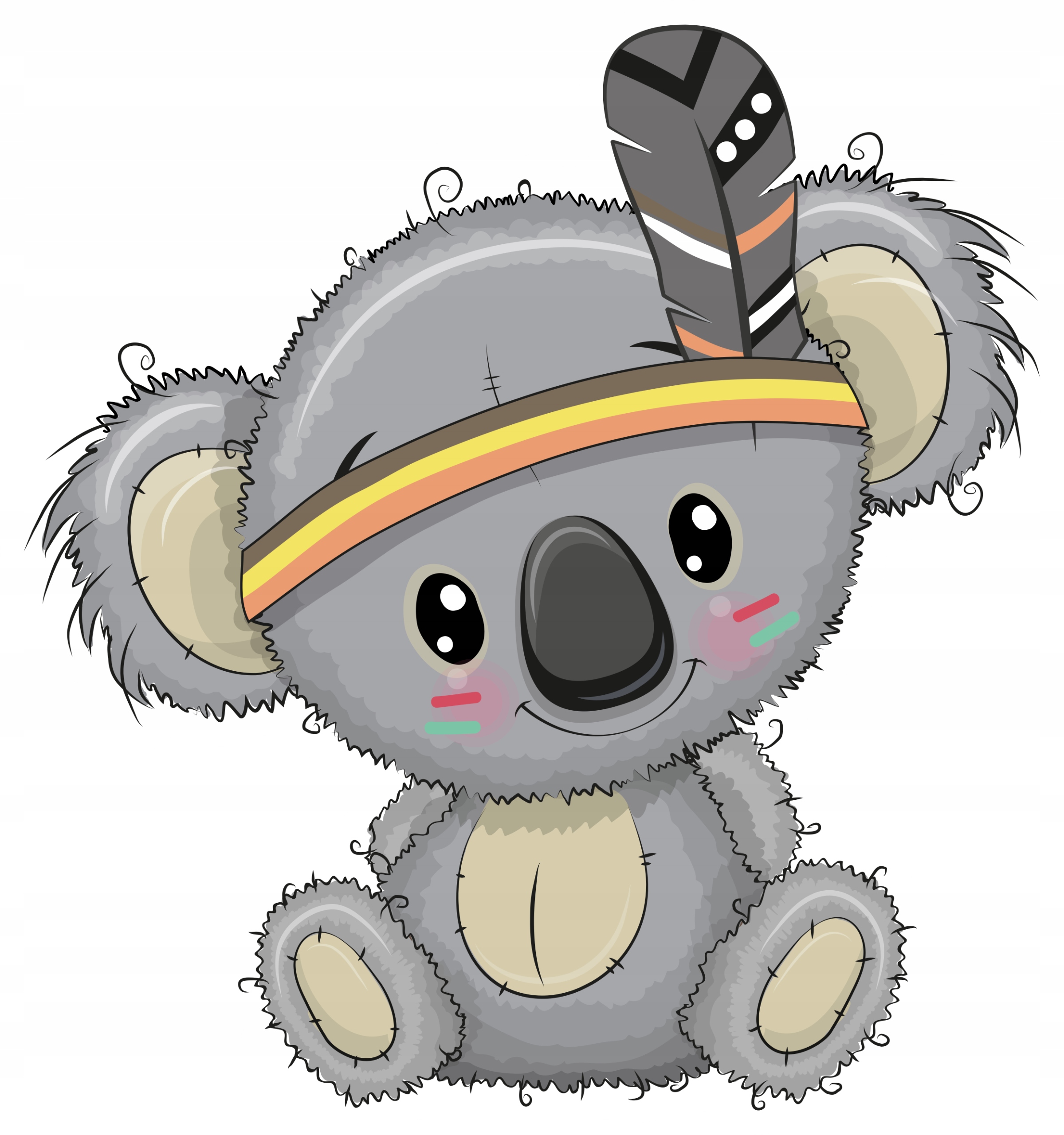 

Naklejka Na Okno Lustro Szybę Miś Koala Boho