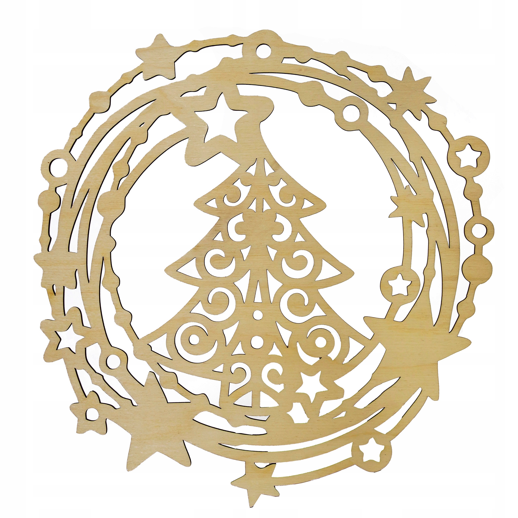 

Drewniana Wisząca Ozdoba Na Drzwi Dekoracja Stroik