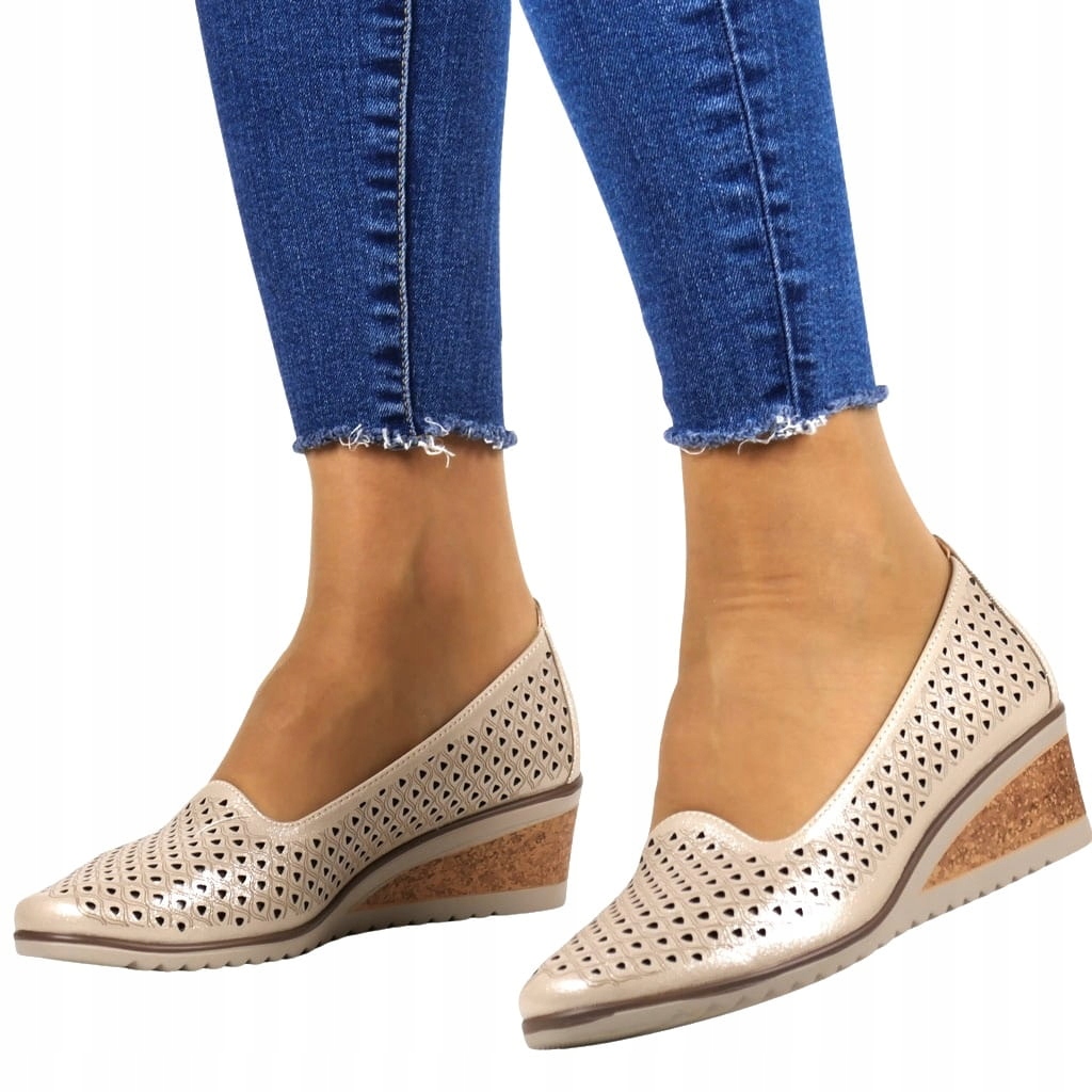 Dámské Kotníkové Boty Potocki Zlaté, Béžové, Vykrojený Top, Velikost 40