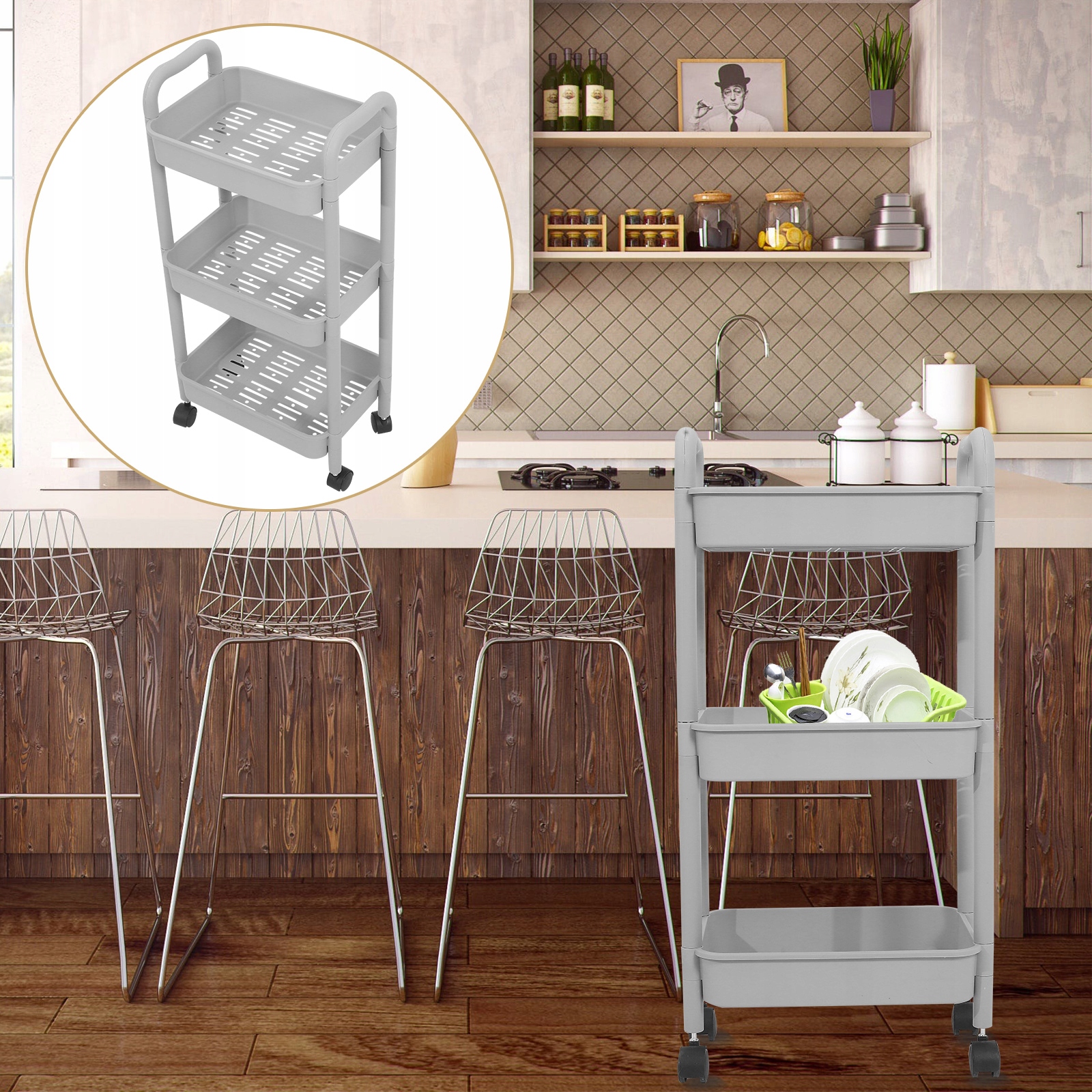 PÓŁKI NA KSIĄŻKI WÓZEK PÓŁKI DO PRZECHOWYWANIA Liczba elementów w zestawie 0 szt.