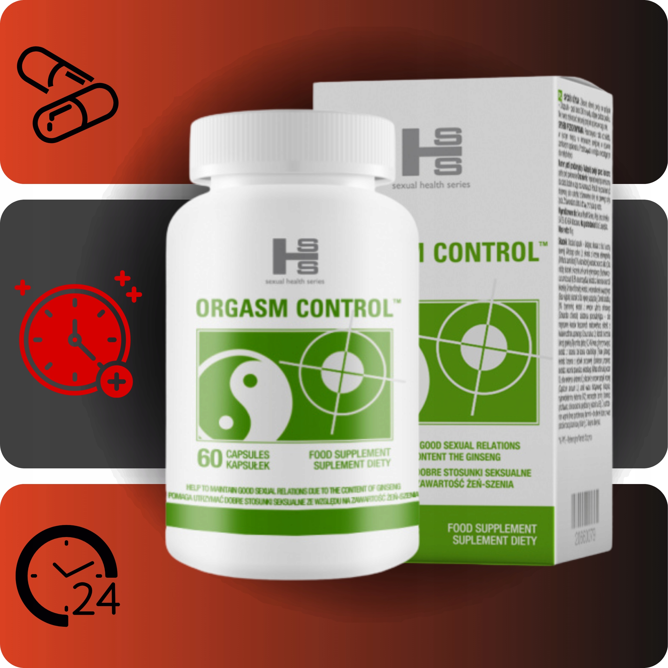 60x Tablets for LONGER SEX Premature Ejaculation ORGASM CONTROL for erection Manufacturer code Orgasm Control