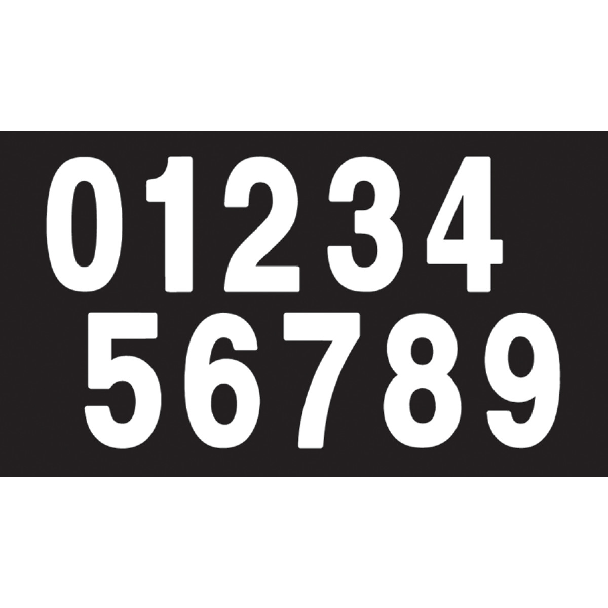 Naklejki z numerem 6 Factory Effex białe 15 cm