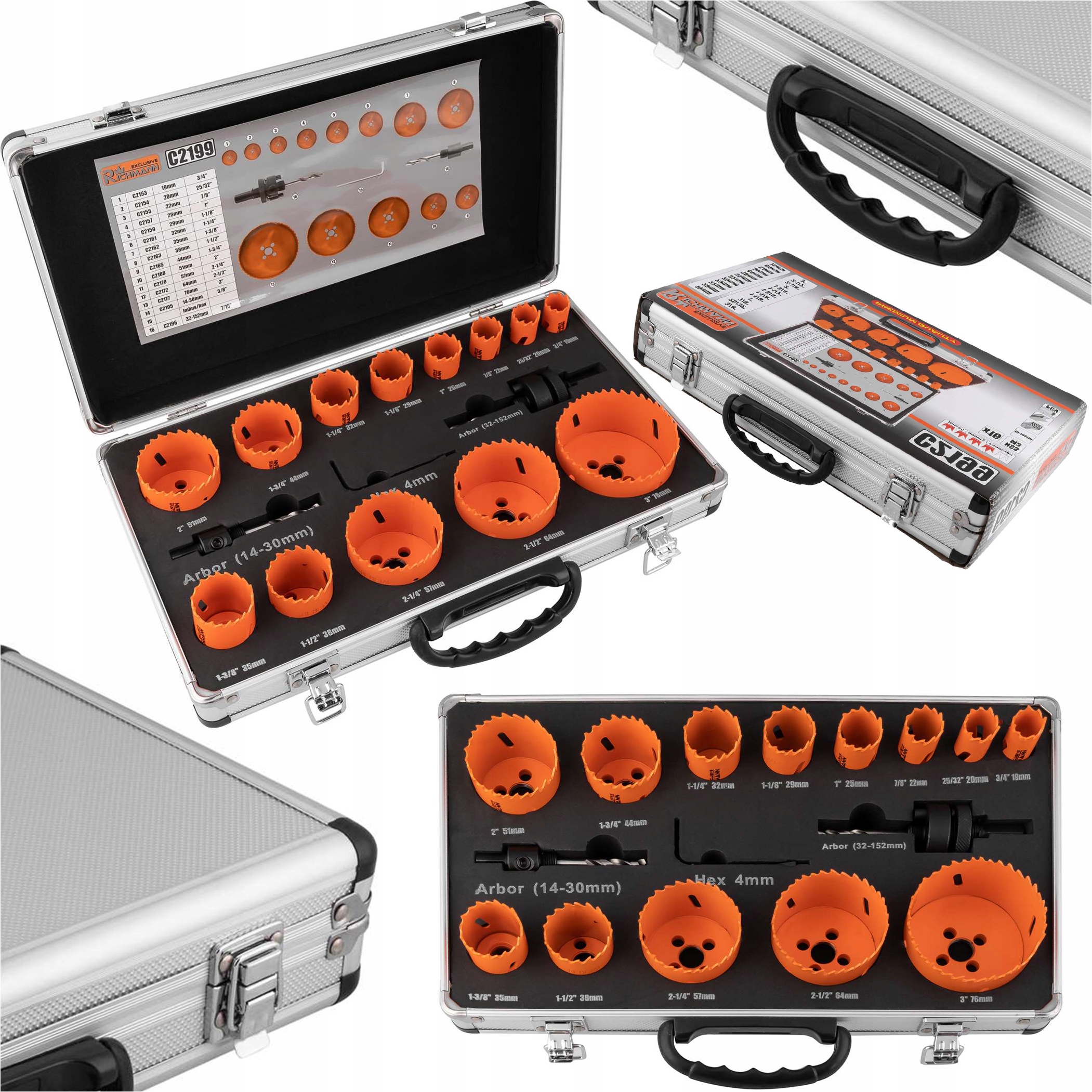 Bimetalové Děrovky Na Dřevo, Kov, Plast, Univerzální, 19-76 MM, Silné, 16 Ks