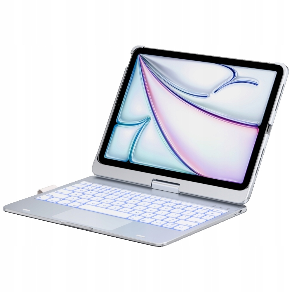Kryt Typecase Flexbook Touch s klávesnicou pre iPad Air 11 2024 2025 strieborný