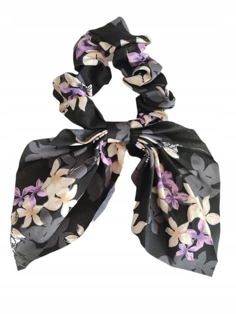 

Gumka do włosów scrunchie kokarda kwiaty