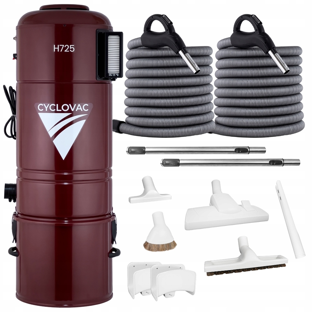 Centrální Vysavač Cyclovac H725 Sada Optima Max Dvě Hadice 9M 7,5M