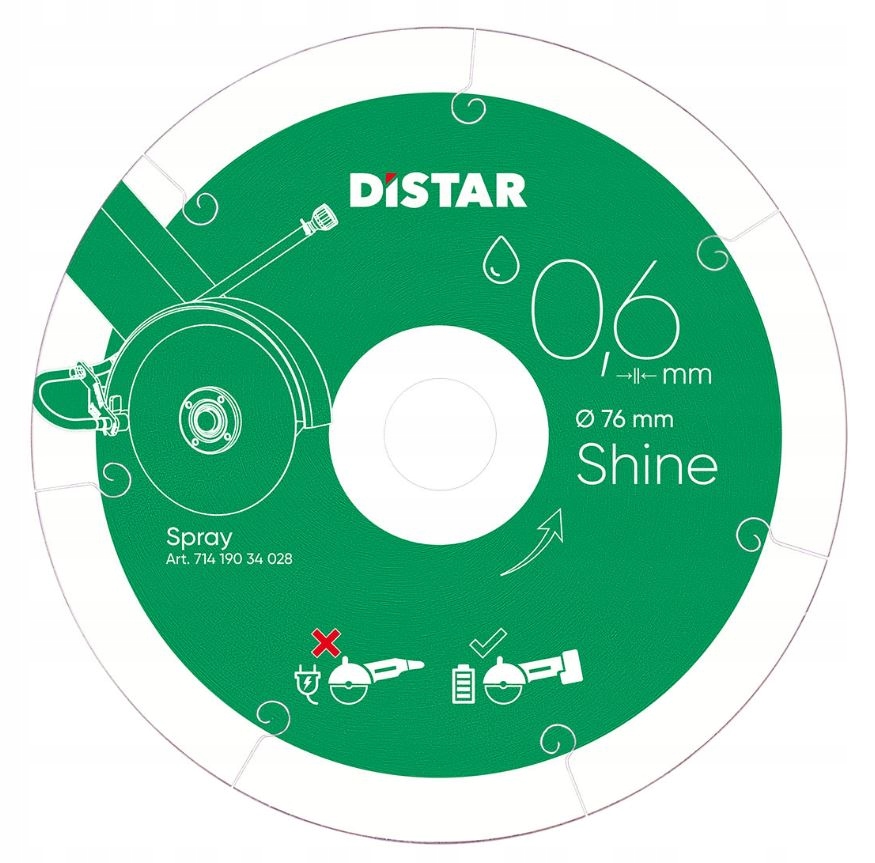 Diamantový Kotouč Shine 76*0.6*6*10