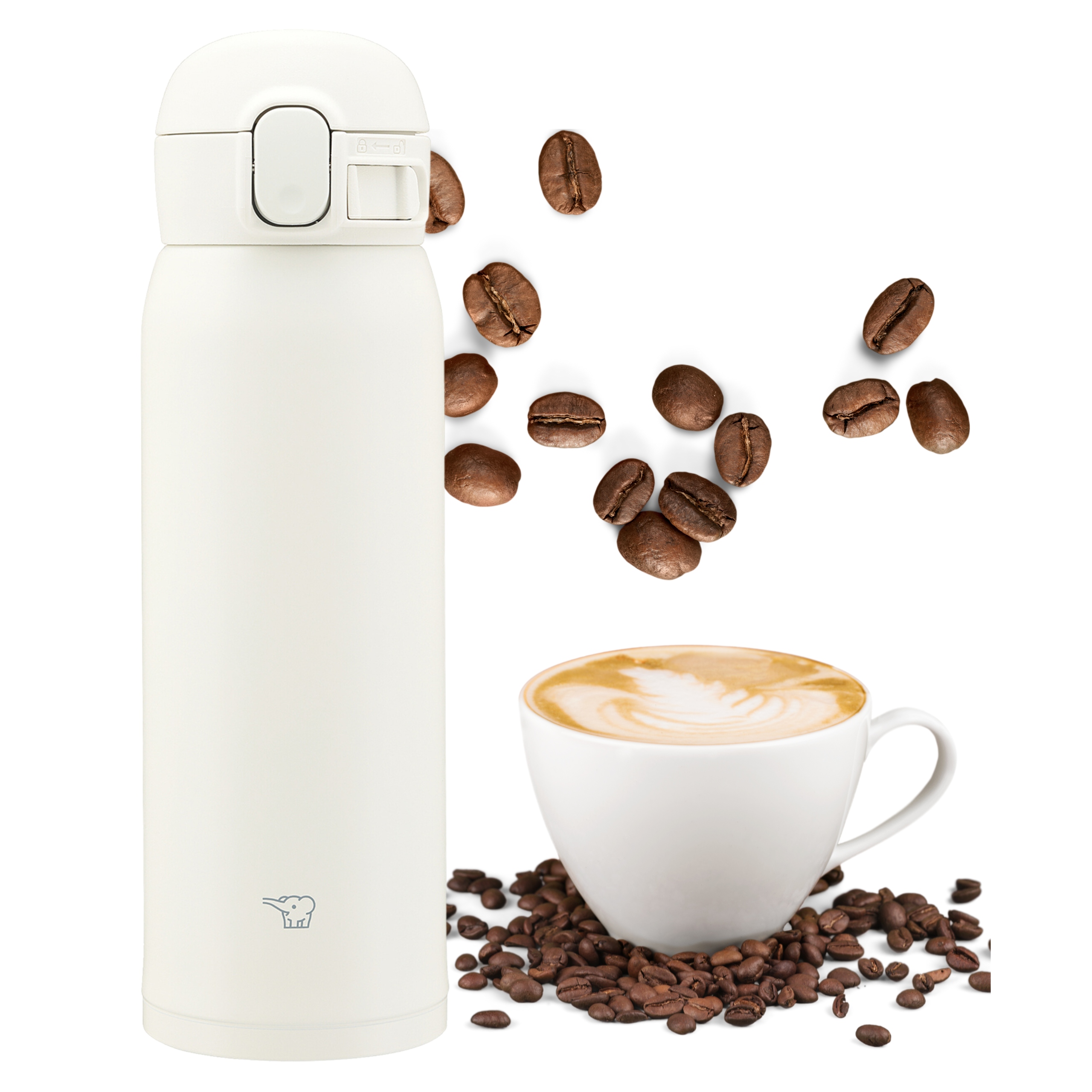 Termohrnek na kávu do kanceláře Zojirushi SM-WS48-WM 480 ml Bílý