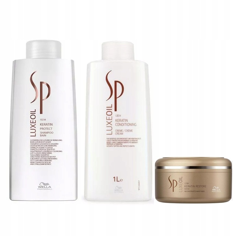 Wella Sp Luxe Oil Keratin Protect šampon 1 l kondicionér 1 l maska 150 Ml
