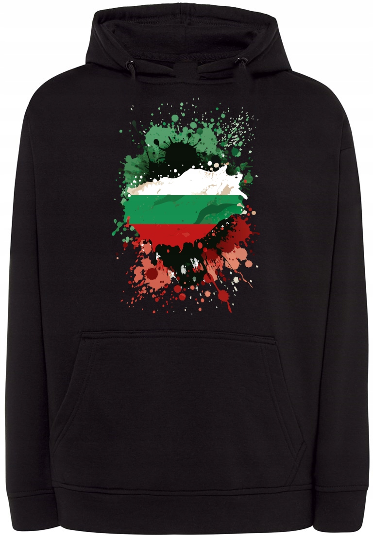 Mikina s kapucí Bulharsko Vlajka státu Evropa vel. 5XL