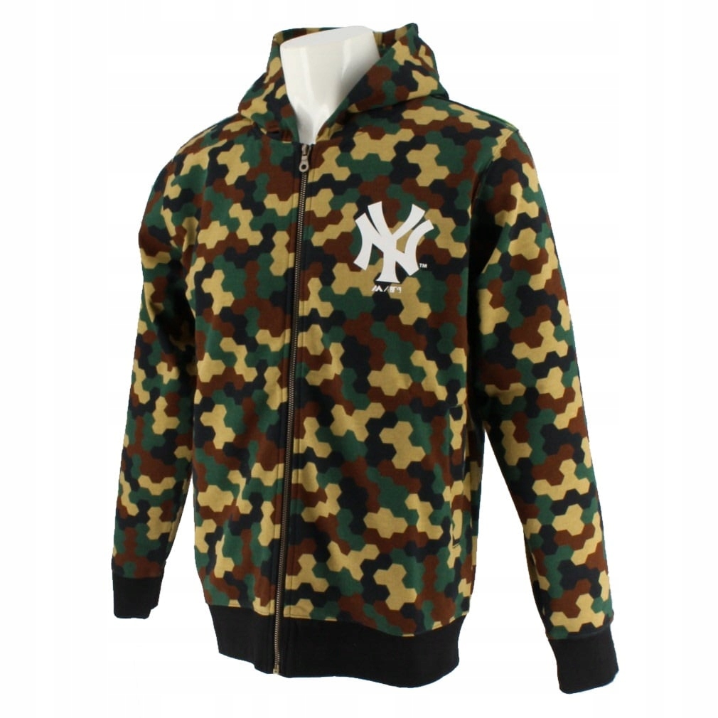 Mikina New York Yankees Majestic Pixel Maskáčový Mlb L