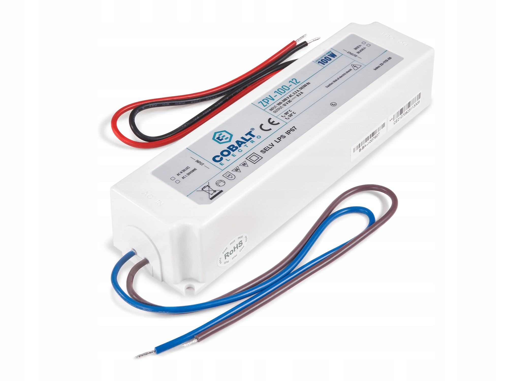 Led zdroj CobaltElectro Zpv 12V 100W 8.4A IP67