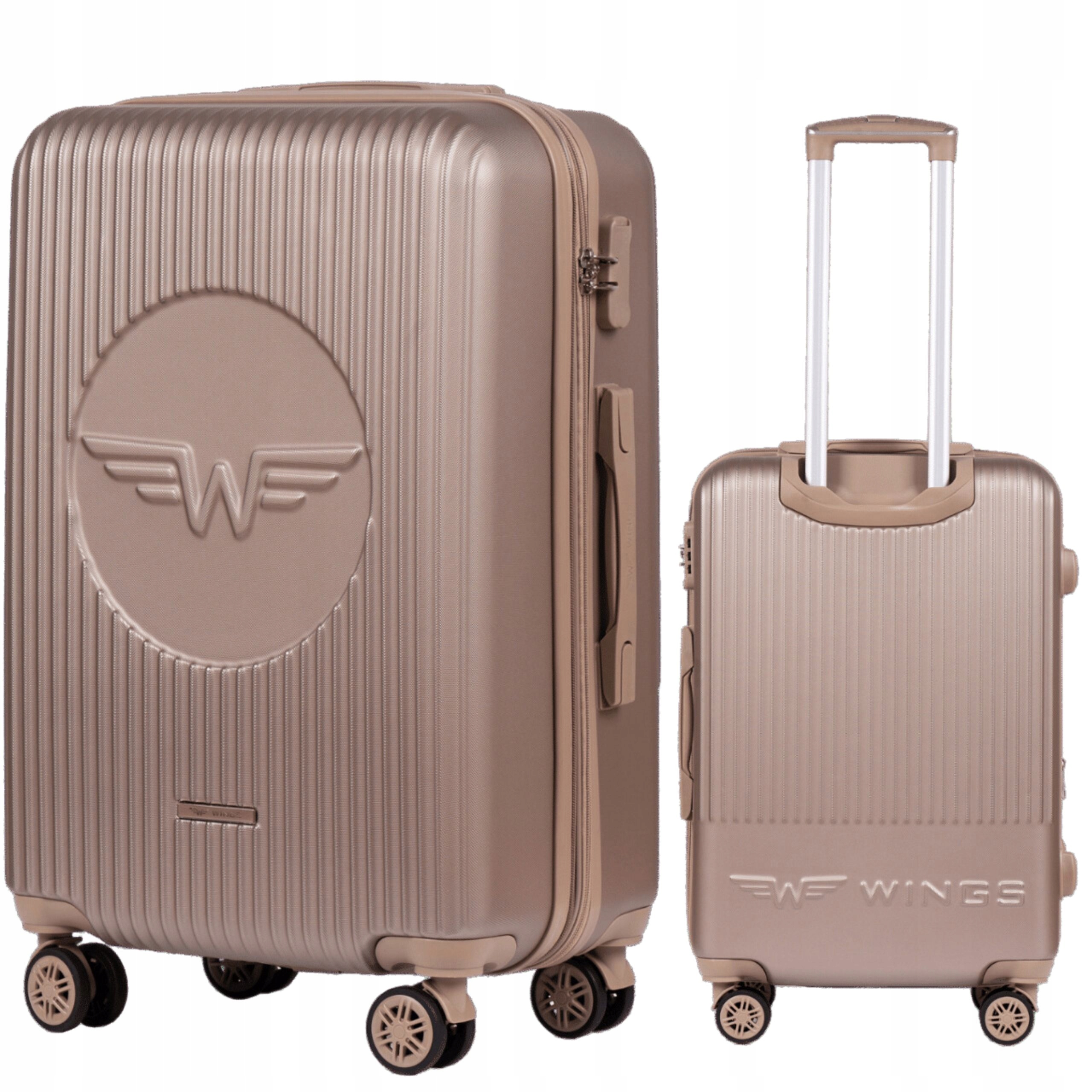 Cestovní kufr Wings prostorný XL na 4 kolečkách s kódovým zámkem na zavazadla 24"