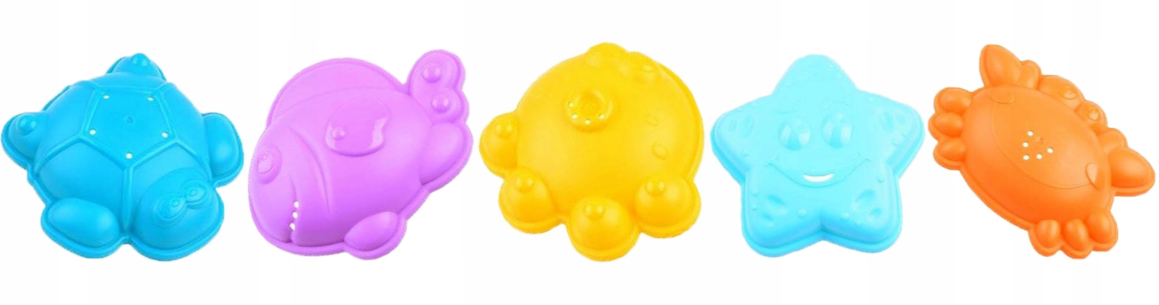 ZESTAW ZABAWKI DO PIASKOWNICY WODY MIĘKKIE WIADERKO FOREMKI 10 elementów Marka Doris