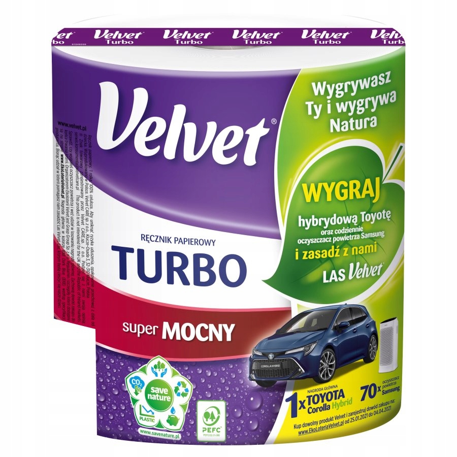 

Ręcznik pap. Velvet Jumbo 2-warstwowy 104m 1 rolka
