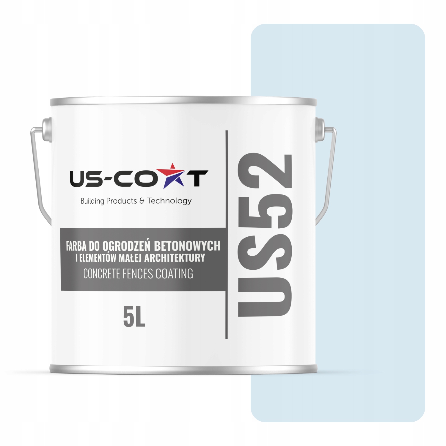 Farba Na Maľovanie Betónových Plotov Biela Zlomená Do Modrej F111 5L