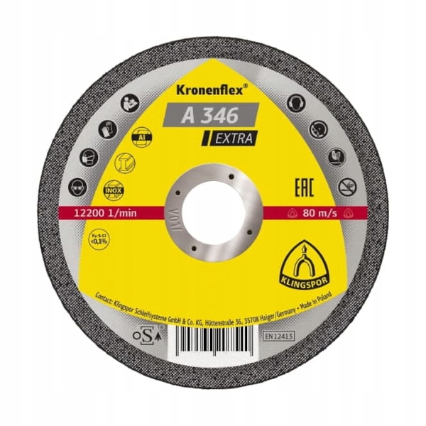 

Tarcza Klingspor A346 Extra Płaska 125X1,6
