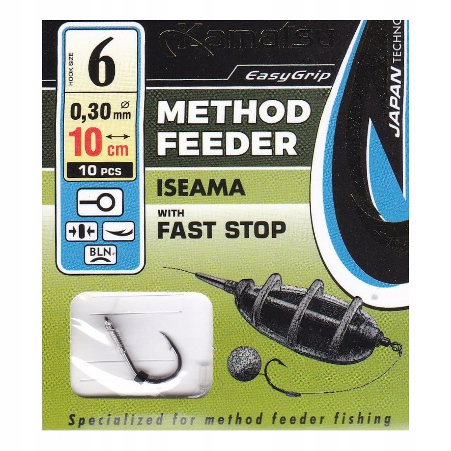 Haczyki Kamatsu Method Feeder Iseama Stoper nr 6