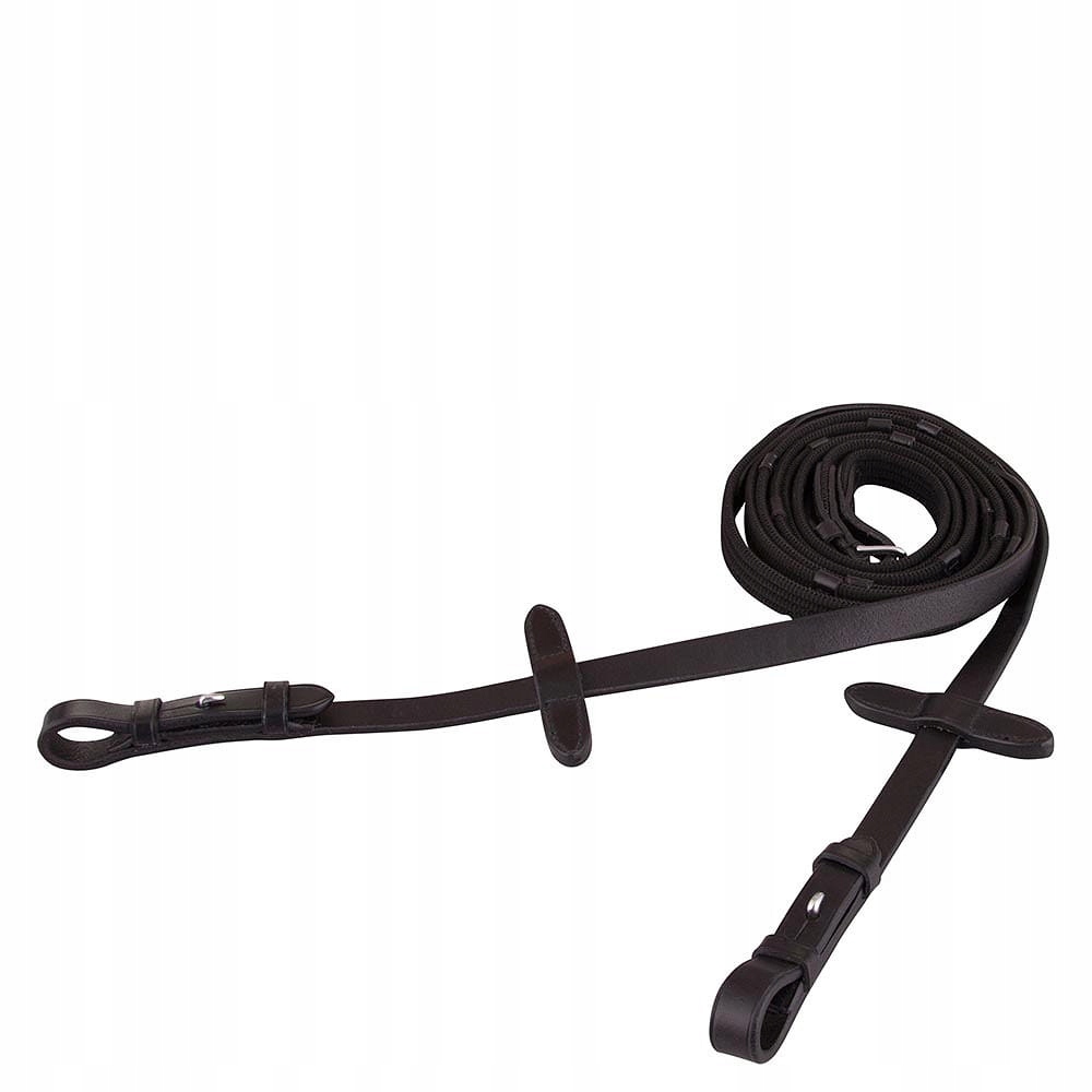 Wodze parciane Br Web Rein ze stoperami 19mm czarne Pony