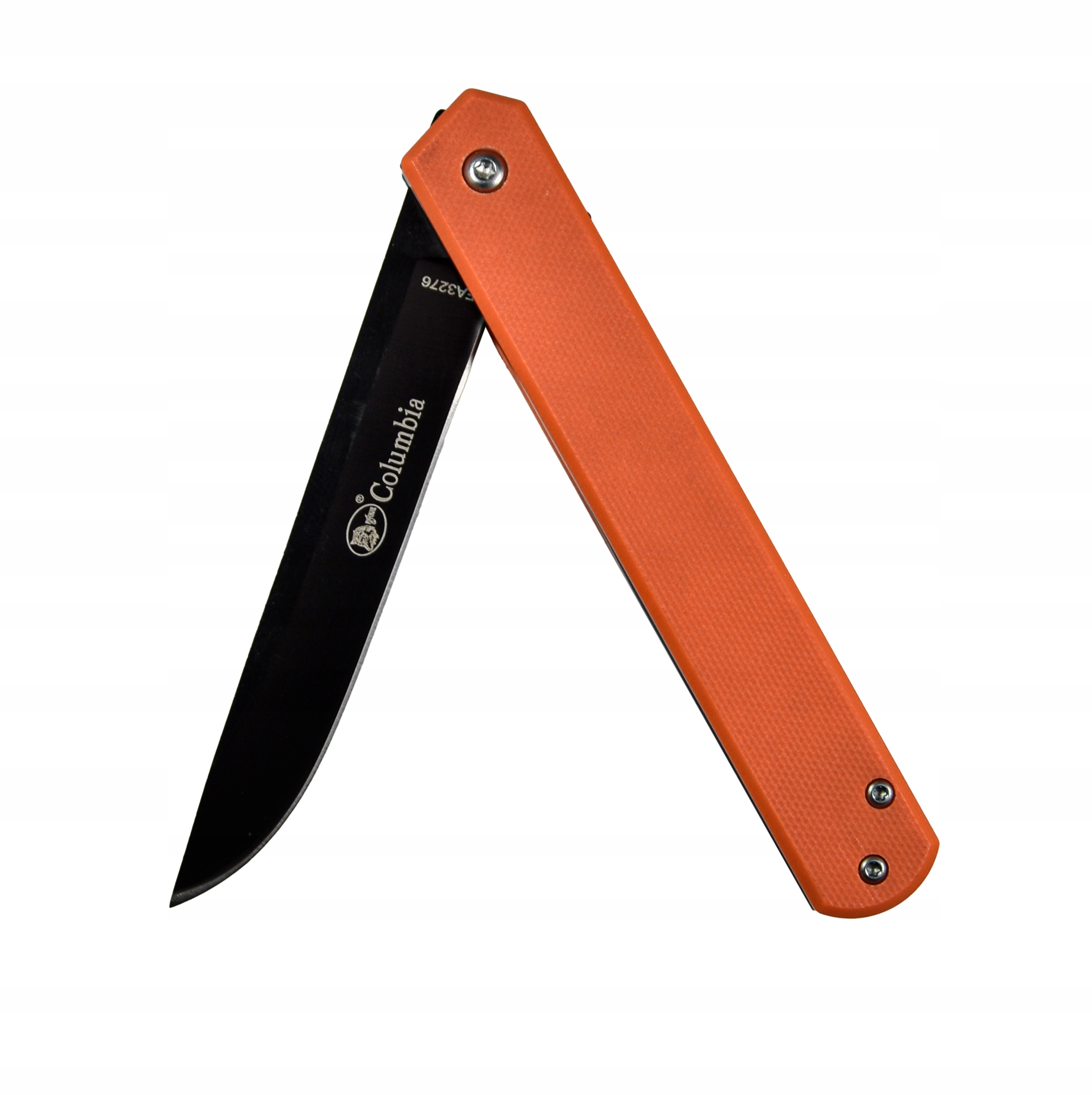 Nůž Na Ryby Nůž Finka Houby Klip Zámek Columb Oranžový Skládací
