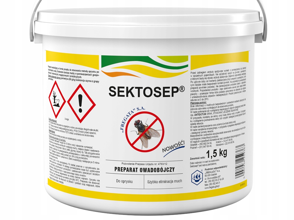 

Oprysk Preparat Na Muchy Permetryna Sektosep 1,5KG
