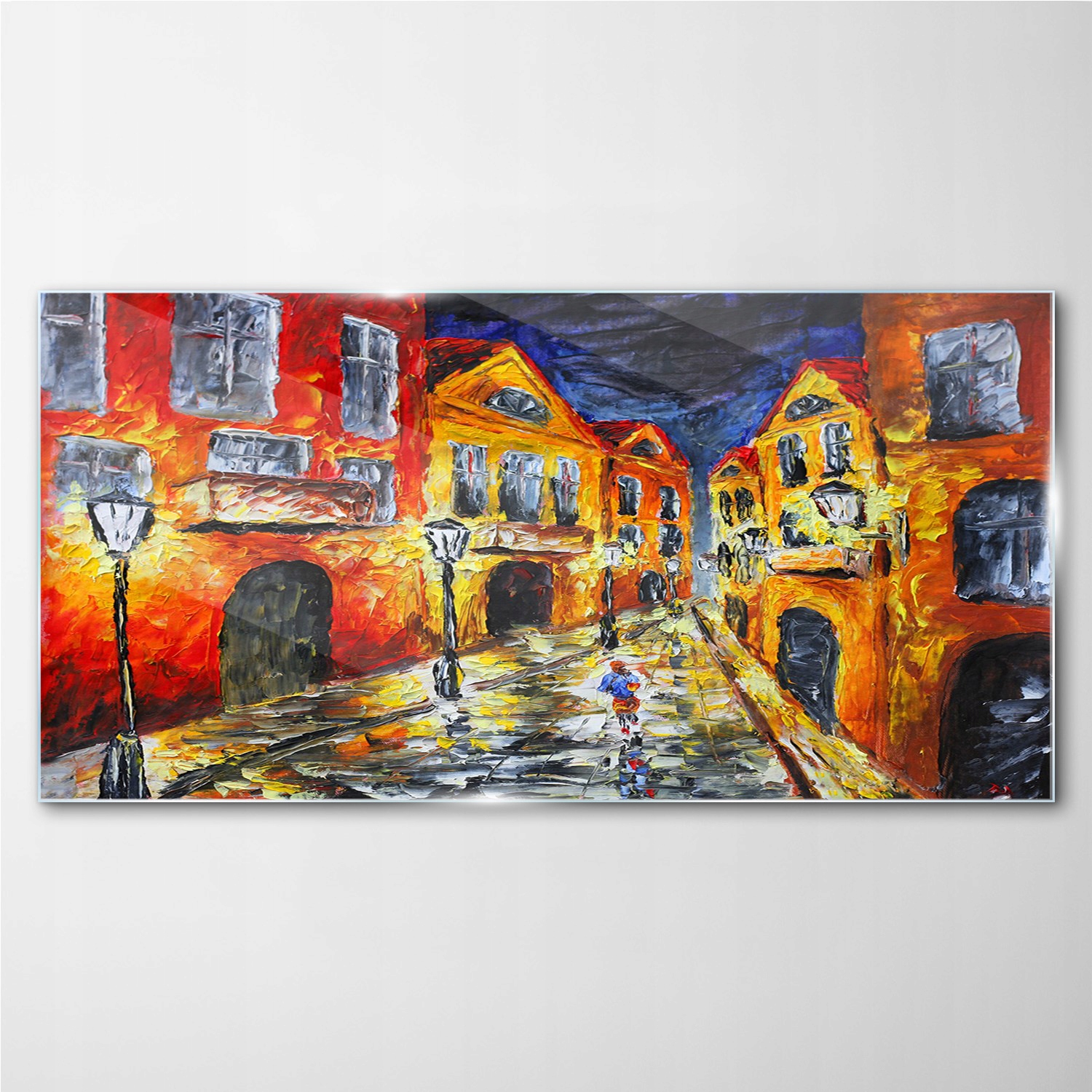 

Obraz szklany na ścianę Miasto ulica noc 100x50 cm
