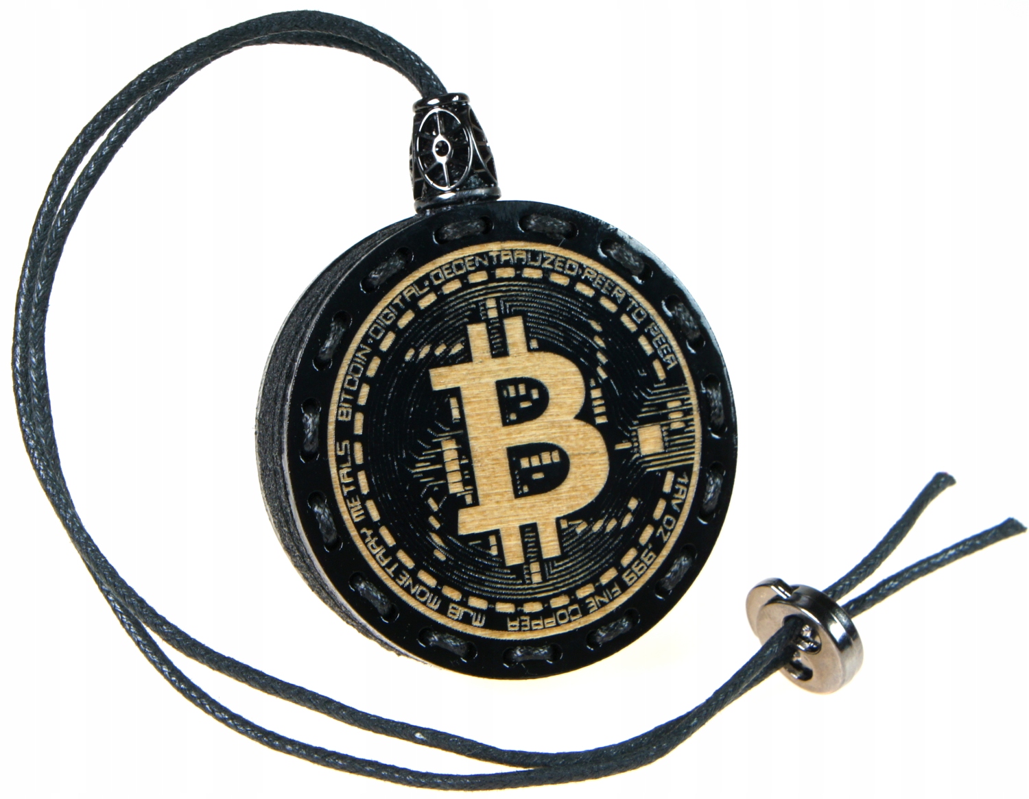 Zapach do samochodu drewniana zawieszka Deconet Black Premium Bitcoin