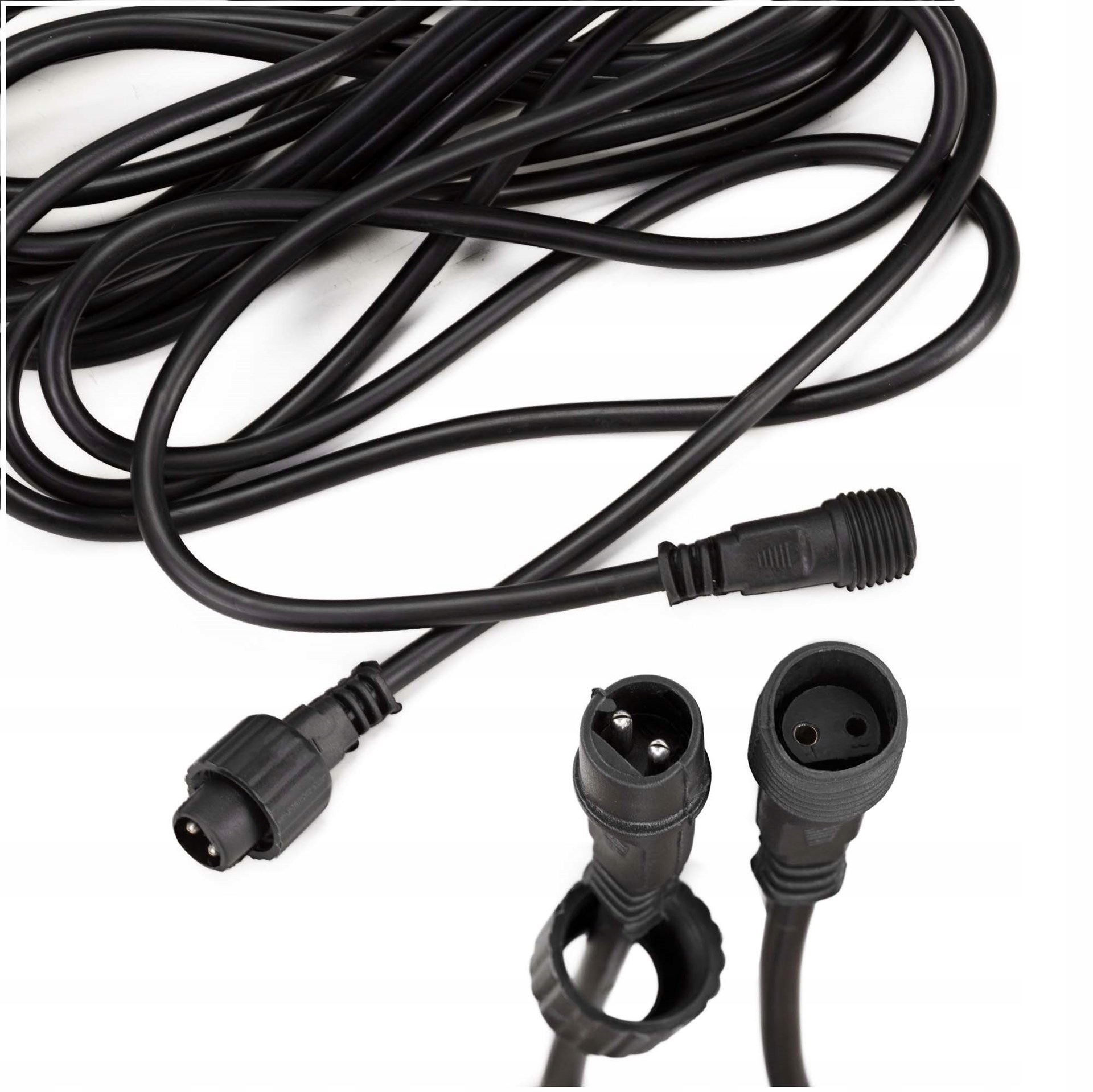Prodlužovací Kabel Pro 5 m Kabel Vánočních Světel Černý Prodlužovač IP65