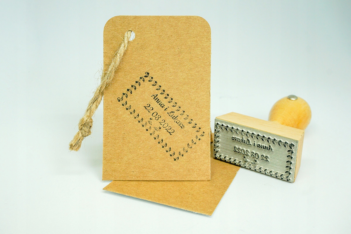 Pieczęć stempel pieczątka NA ŚLUB, wesele, komplet Wykończenie papieru nie dotyczy